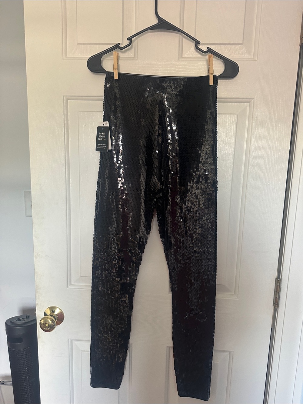 Express Kids Black Sequin Leggings
